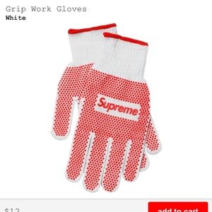 ss18 supreme grip work gloves
